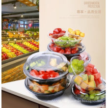 Pet Clear Plastic Compartment Take Away Salad Food Container Tray 11